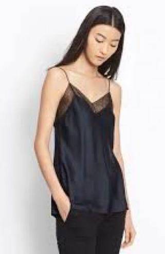 Vince  Lace Edge Silk Camisole in Navy Size M