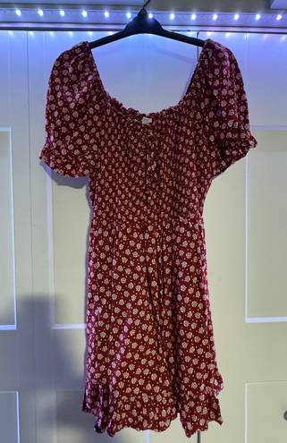 AUW RED FLORAL DRESS