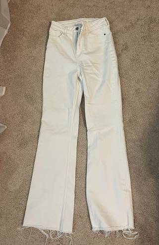 Old Navy Higher High-Waisted Cropped White-Wash Cut-Off Flare Jeans TALL*