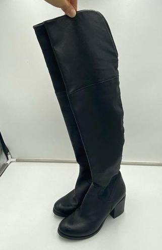 Barney’s New York Barneys New York Black Soft Leather Pull On Over The Knee Boots Size 40