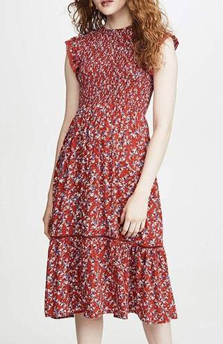 Lost + Wander  Pick Me floral red Midi Dress