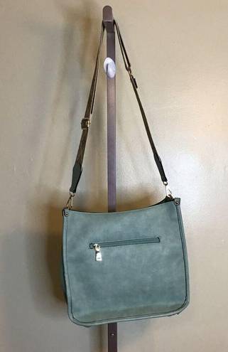 Krass&co Jen & . Crossbody Vegan Leather Bag NWOT  With Canvas Strap  (Flaws)