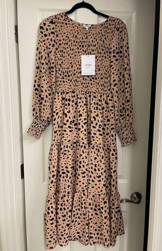 Petal and Pup NWT Women’s  Emley Dress Beige Cheetah Print Size XS