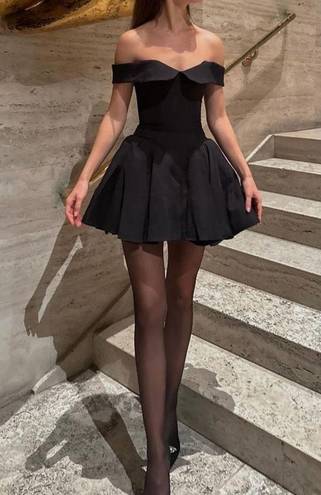 House Of CB  ‘Elida’ black off shoulder mini dress NWOT size S