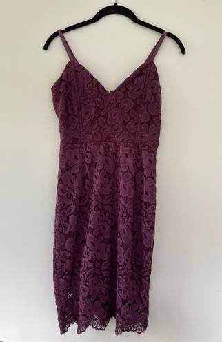 Charlotte Russe Purple Lace Dress 