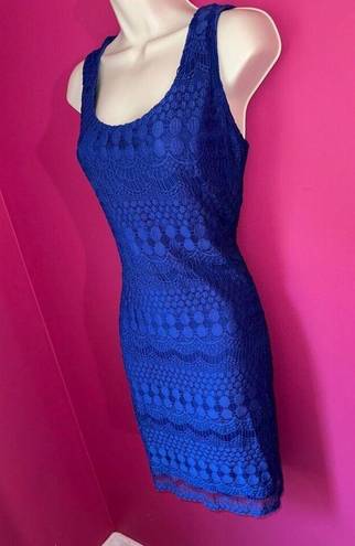 Tiana B  ROYAL BLUE LACE OVERLAY SLEEVELESS DRESS LINED WOMENS SIZE XL NWT