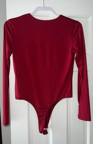 One Piece Crimson Red  Long Sleeve