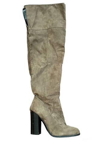 Qupid QUIPID over the knee faux suede boots, size 8