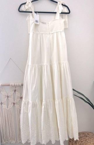 Jason Wu  l dress ivory White Babydoll Tiered lace Tie Shoulder sundress eyelet