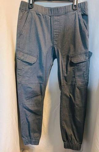 Ring Of Fire  Cargo Joggers Gray/Blue Size: Large