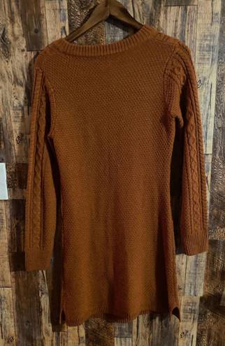 Merona Me tons burnt Orange sweater dress small 37 x16 q6