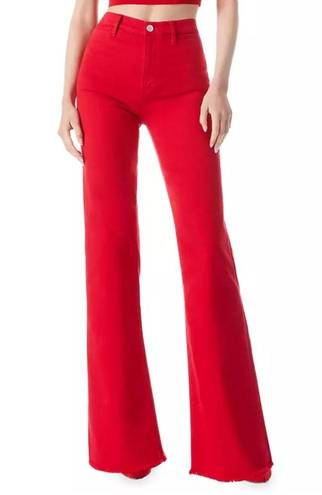 Alice + Olivia  Gorgeous Coin Pocket Jean Perfect
Ruby Red Flared High Waist 25