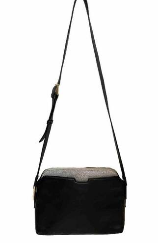 India Hicks  Maddison May black leather gold crossbody bag with clutch insert