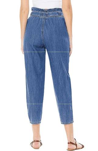 Wax Jean High Rise Paperbag Mom Denim Pants Jeans