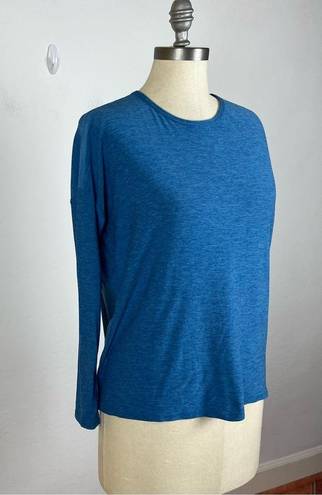 Beyond Yoga  Blue Heather Tie Back Long Sleeve