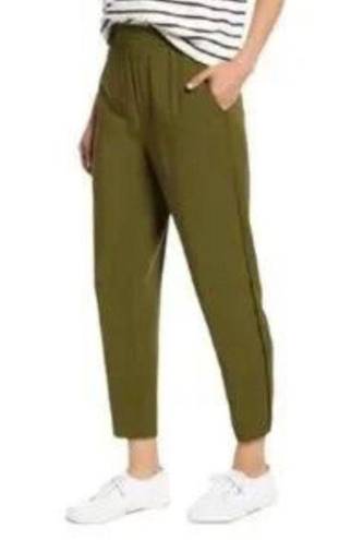 Madewell Track Trousers Pull On Joggers in Olive Green Size Medium