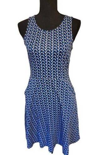 New York And Company  Blue/Black/White Printed Dress