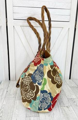 Relic  Floral Canvas Hobo Shoulder Bag Ivory Multi