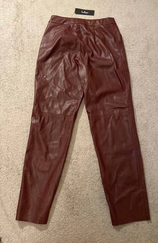 Lulus Maroon Leather Pants