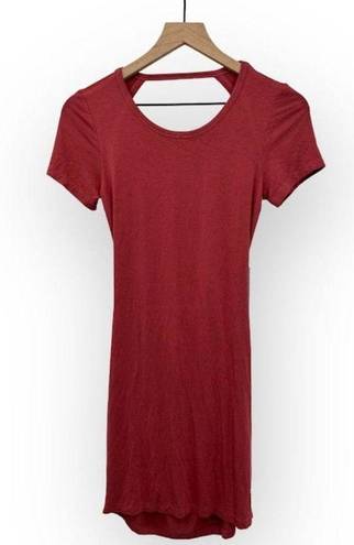 Young Fabulous and Broke NWT  Open Back T-Shirt Dress Crew Neck Mini Pink Size XS