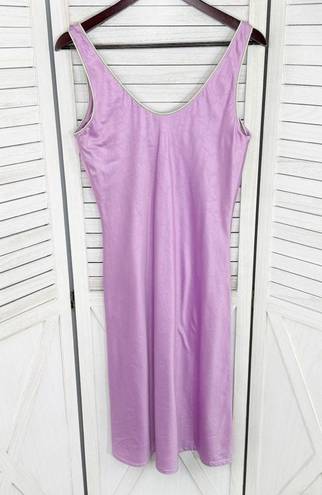 Vintage Fernando Squette J Flower Embossed Nightgown Lavender Small