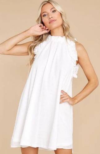 Aura White Linen Mini Dress