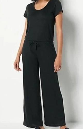 One Piece Muk Luks Black Super Soft Weekender Flared  Jumpsuit