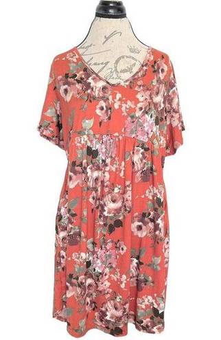 Harper Haptics By Holly  Womens Dress Sz Small Floral Pleated Pockets Babydoll