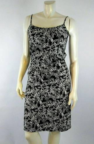 Loft ANN TAYLOR  Xs Brown White Strap Dress