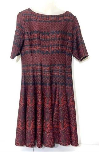 Julian Taylor  fit and flare dress ponte 16 EUC