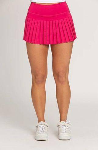 Gold Hinge NWT:  Hot Pink Pleated Tennis Skirt