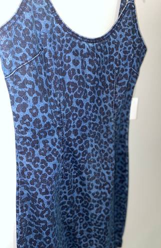 Charlotte Russe Leopard Print Denim Dress