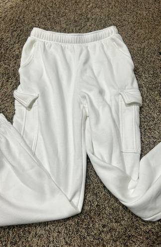 cargo sweatpants White