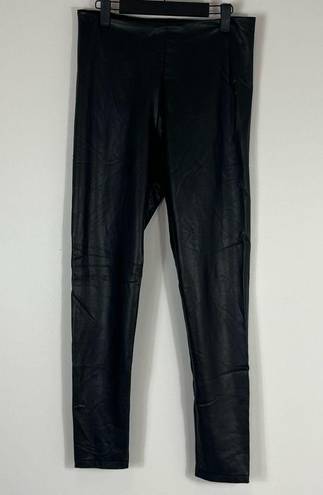 AQUA  Womens High Waist Leggings Black Faux Leather