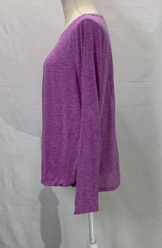 Athleta Long Sleeve Siri Bubble Hem Purple Shirt Size Large