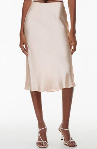 Aritzia Satin Slip Midi Skirt