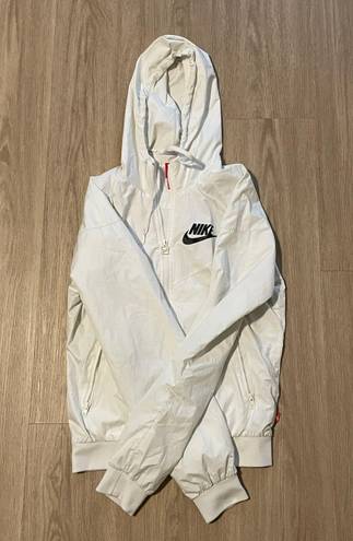 Nike White Windbreaker