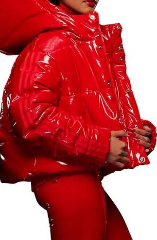 Adidas Originals Ivy Park Red Puffer Jacket