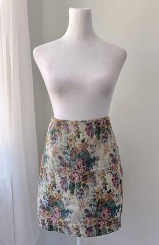 Wild Fable  Floral Tapestry Mini Skirt