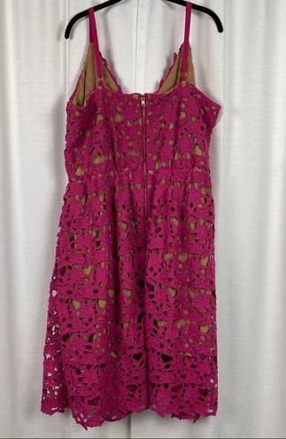 City Chic  Shocking Pink So Fancy Crochet Lace Dress Sz.XL(22) NWT