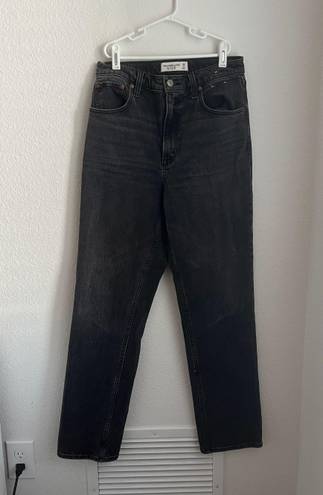 Abercrombie & Fitch abercrombie ultra high rise 90s straight jean washed black