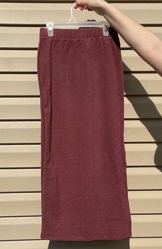 HYFVE NWT Boutique Maroon Midi Skirt