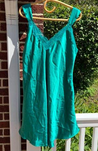 Vintage Solange Green Nightgown Slip Women's 14/16 Size XL