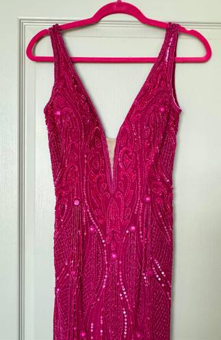 Jovani Fuchsia Gown 22712