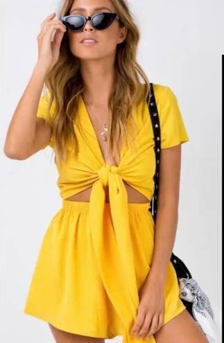 Princess Polly Yellow Romper