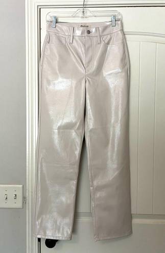 Madewell NWT  The Perfect Vintage Straight Pant: Faux Leather Edition