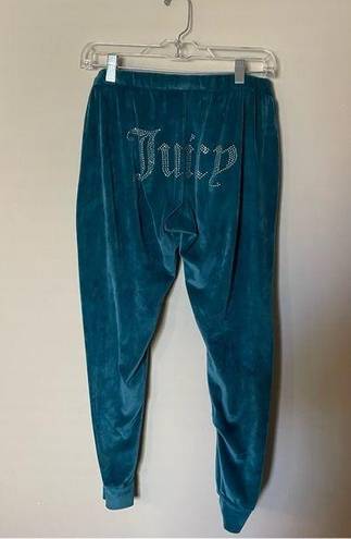 Juicy Couture Teal Velour Y2K Sweatpants Joggers Loungewear