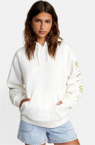 RVCA  Artist Network Program Cream Serotonin Hoodie Size Medium NWT Oversized