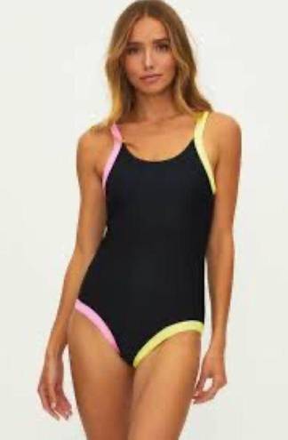 Beach Riot  Linda Pink Lemonade One Piece Swimsuit 28546 Small nwot