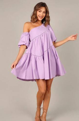 Petal and Pup Lottie Off Shoulder Mini Dress - Lilac